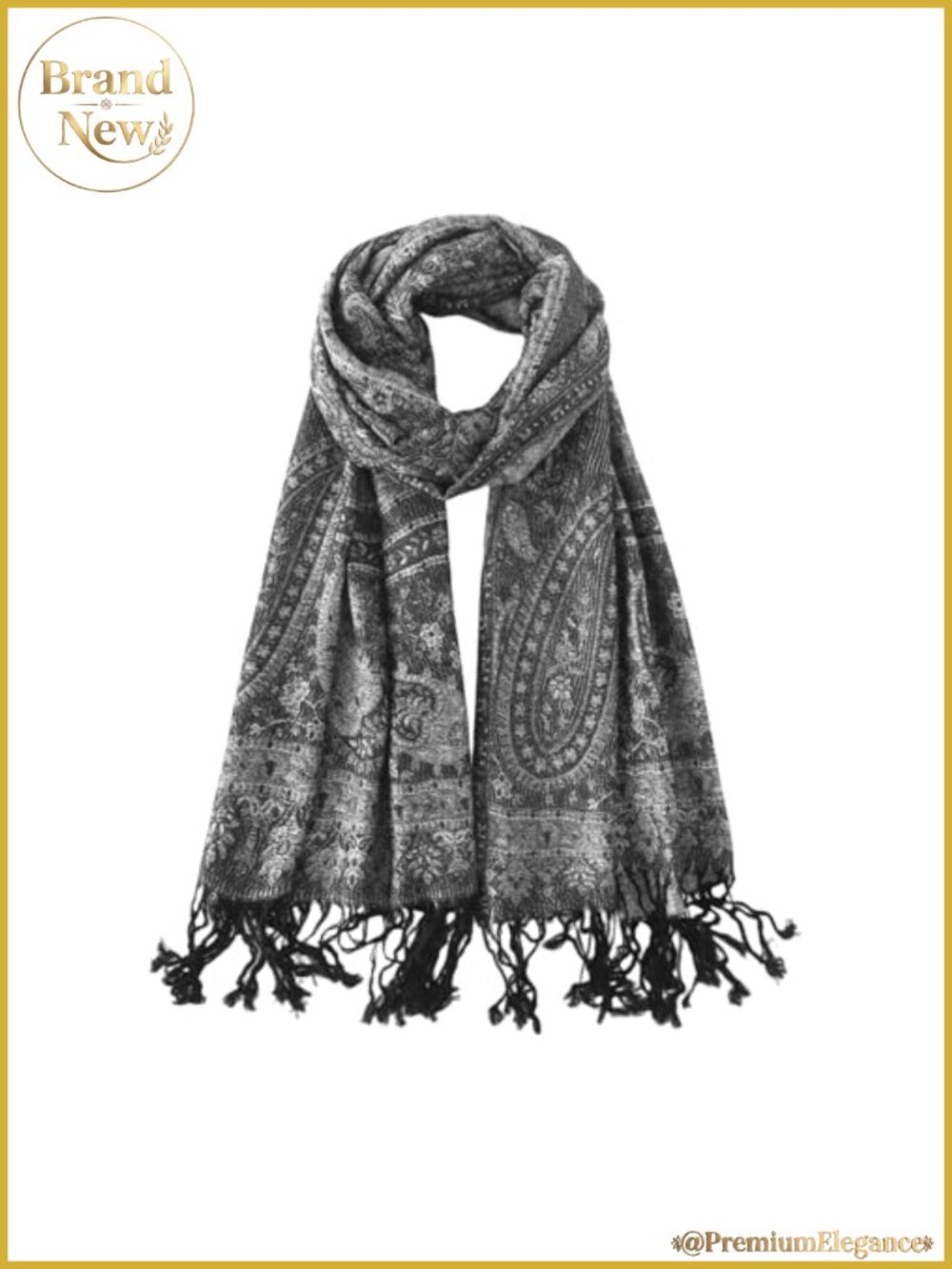 Reversible Paisley Pashmina Shawl Wrap Scarf Viscose Acrylic Travel